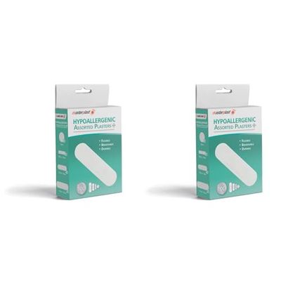Masterplast Hypoallergenic Plasters, Flexible, Durable, White, 100 Counts (Pack of 2)