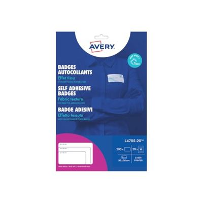 Avery Zweckform naametiketten voor laserprinters 200 Stuk, 80 x 50 mm wit