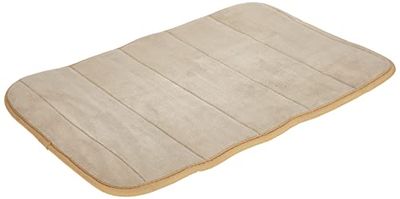 douceur d'intérieur, Tapis de Bain (40 x 60 cm) Memory Taupe, Microfibre Relief