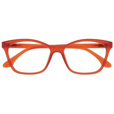 OPULIZE KAT Reading Glasses - Cat-Eye Frame - Matt Orange - Men & Women - Spring Hinges - R59-G - +2.00