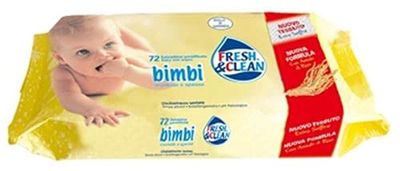 Zestaw 12 świeżych czystych chusteczek dla niemowląt X 72 szt. żółtych wkładów do higieny i pielęgnacji dziecka