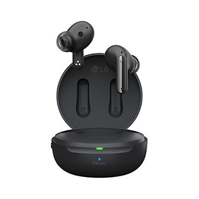 LG TONE-FP9 Cuffie Bluetooth Wireless In Ear TONE Free Nere, Auricolari Bluetooth 5.2 Senza Fili Audio Meridian, Cancellazione del Rumore, Impermeabili, Custodia Antibatterica UV Nano, 3 Microfoni