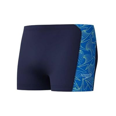 Speedo mäns HyperBoom Panel Aquashort, marinblå/lagunblå, 32