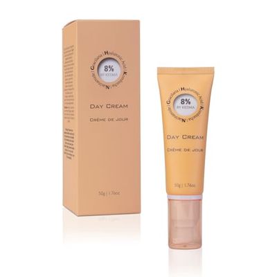 8% - Hydrating Day Cream with Hyaluronic Acid and Collagen - Radiance & Firmness - With Kombucha and Niacinamide - Suitable for All Skin Types - Free from Parabens, Sulfates, and Silicones - 50g