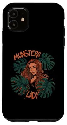 Custodia per iPhone 11 Monstera Lady Monstera Foglia Pianta