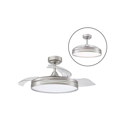 blendend Ventilator DC 48 W, 6 snelheden, 4800 lm, 3000-4000-6000 K, afstandsbediening, geheugen, timer, ideaal voor frisheid en milieucontrole.