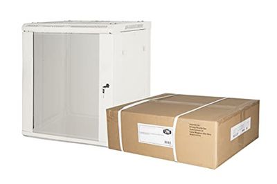 LINK Armadio Rack 19" 9 Unita' da Muro A 500 x (L) 600 x (P) 450 Grigio DISASSEMBLATO Porta Vetro