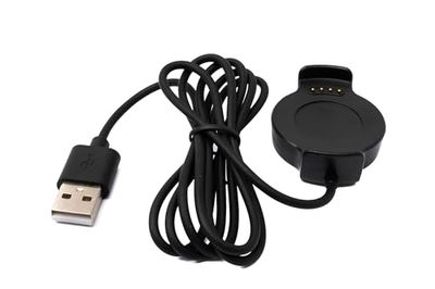 System-S USB 2.0 kabel 100 cm laadstation voor Huawei Watch 2 Smartwatch 5V adapter in zwart