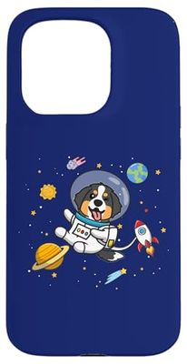 Kids Girls Boys Kawaii Space Bernese Mountain Dog Lover Coque pour iPhone 15 Pro