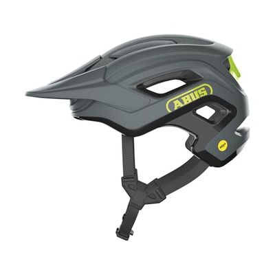 ABUS MTB-helm cliffhanger MIPS - fietshelm voor veeleisende trails - met MIPS bescherming tegen stoten en grote ventilatieopeningen - voor dames en heren - grijs/geel, maat S