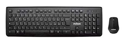 Nilox, Kit CW30 Keyboard+Mouse Wireless, Tastiera e Mouse Wireless, Design Classico ed Ergonomico, Mouse con 3 Dpi Regolabili, Tracking Ottico 1600 Dpi, Compatibilità Universale, Nero