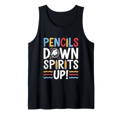 Matite Giù Spirits Up Back To School Studenti Insegnante Canotta