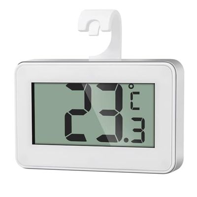 AiQInu Mini Thermomètre Réfrigérateur Numérique, Magnétique Thermometre Congélateur avec Crochet, Thermometre Frigo Digital pour la Maison, Restaurants, Bars