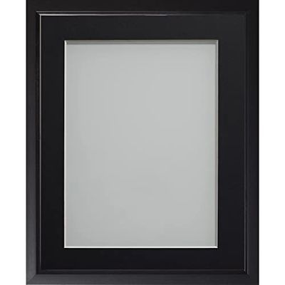 Frame Company Cadre Photo, Gamme Drayton (12,7 x 12,7 cm), Plastique, Noir, A4 Mounted for A5 Image