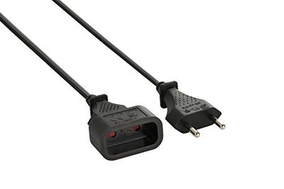 Elektronische verlengkabel. 2 M zwart.