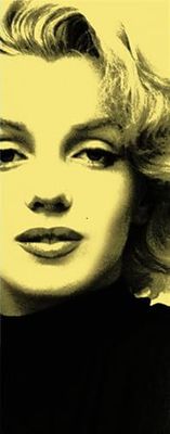 Imagicom Marilyn in Yellow Adesivo murale, Tessuto, Multicolore, 100 x 254
