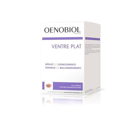 OENOBIOL - Compléments Alimentaires - Minceur - Ventre Plat - Réduit les Gonflements(1) - Diminue les Ballonnements(1) - Progamme 1 mois - Boîtes de 60 Capsules