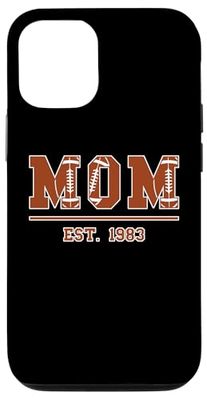 Mom Est. 1983 Funny Sports Year Established Mother Retro Case for iPhone 12/12 Pro