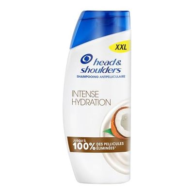 Head & Shoulders Intense Hydration Shampoing Antipelliculaire 625ml À l'Huile de Coco. Usage Quotidien. Jusqu'à 100% des Pellicules Éliminées, Cliniquement Prouvé. Tous Types de Cheveux