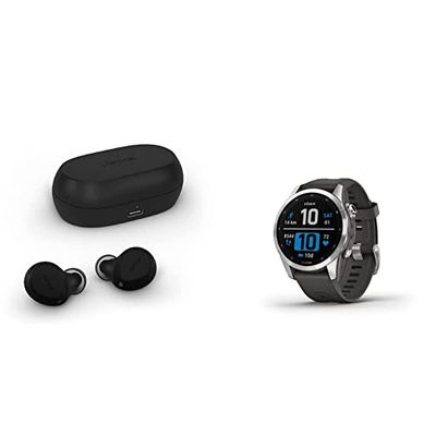 Jabra Elite 7 Active Auricolari In-Ear Bluetooth, Wireless Sport, Nero + Garmin fēnix 7S, Smartwatch, 42mm, Display 1,2", Touchscreen, Silver & Graphite