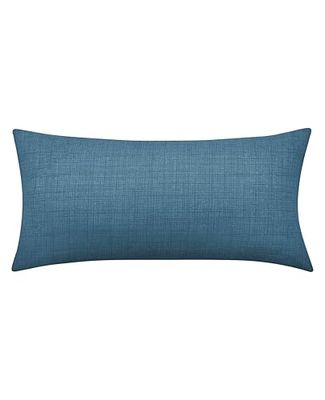 dibea Lot de 2 taies d'oreiller réversibles en 100% Coton renforcé - 40 x 80 cm - pour Toutes Les Saisons - Facile d'entretien et indéformable - avec Certificat Oeko-Tex - Bleu