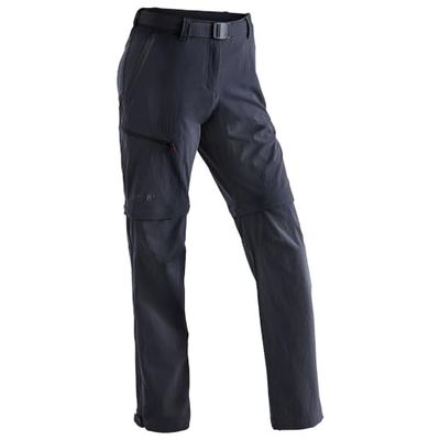Maier Sports Nata, Pantalon de randonnée pour femme, Pantalon outdoor déperlant pour le trekking et la randonnée, Fonction T-zip-off pratique, Sans PFC, MSTRETCH pro 4 et Dryprotec, Bleu, 40 (W31/L31)