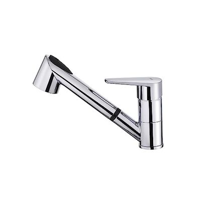 Teka MTP 978 - Torneira de cozinha monocomando, cano baixo fundido giratório, maneral removível de 2 funções normal e chuveiro, ar anticalcário, cor cromada
