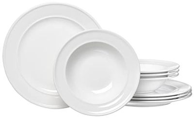 Set de table simple 8 pièces Blanc