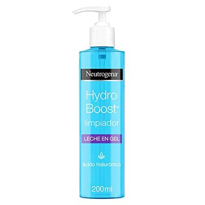 Neutrogena Hydro Boost Leite em gel (1 x 200 ml), leite de limpeza facial para remover maquilhagem e sujidade, limpeza facial hidratante adequado para todos os tipos de pele