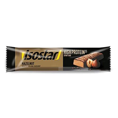 Isostar - Barre High Protein 25 - Barre Énergétique Riche en Protéines - Saveur : Noisette - Poids : 35 g - 185170