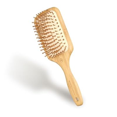 Olivia Garden Bamboo Touch Detangle Massage L - Escova de bambu ecológica para desembaraçado suave e massagem em couro cabeludo