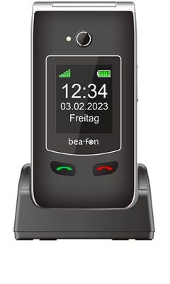 beafon, SL645plus, Silverline, teléfono móvil para Personas Mayores con botón de Llamada de Emergencia, teléfono Plegable, teléfono con Teclas Grandes, botón de Respuesta y Salida en la Parte