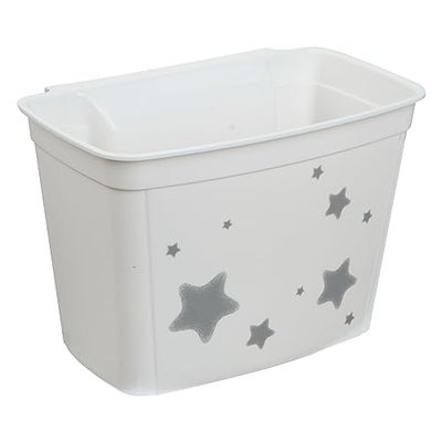 keeeper Organizador colgante Estrellas, 4 l, Recipiente resistente a los arañazos, Adecuado para pañales y cosméticos, Janek, Blanco