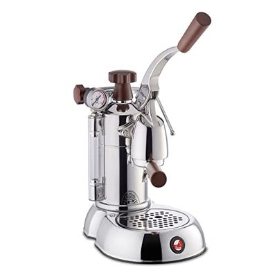 La Pavoni Macchina per caffè espresso Stradivari Lusso con manici in legno