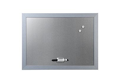 Bi-Office MM041005216 Blocco Pannello Finitura Alluminio Cancellabile a Secco, 60x45