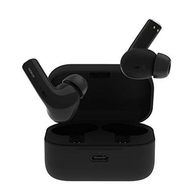 Nokia Essential True Wireless - Auriculares y Estuche portátil de Carga (IPX5 de Resistencia al Agua, reducción del Ruido, micrófono Dual y Modo Ambiente) Negro