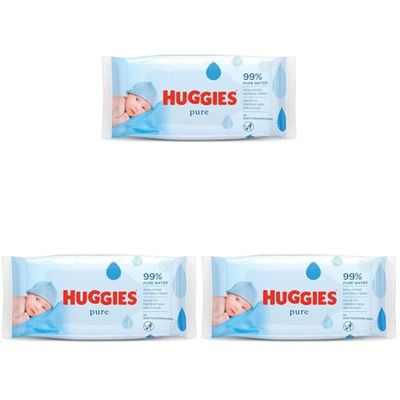 Huggies Pure Baby Wipes, 3 Pack, 56 wipes