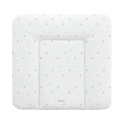 TRÄUMELAND - aankleedkussen Fiore beige | waterafstotend en afwisbaar aankleedkussen met bloemendesign | aankleedkussen van thermo-vlies en ftalaatvrij pvc. 75 x 75 cm