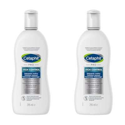 Cetaphil PRO Itch Control, Crema Corpo Idratante per Pelle Secca, a Tendenza Atopica e Predisposta al Prurito, Detergente Lenitivo, Formato 295 ml (Confezione da 2)