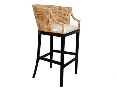 TABURETE ALTO BAMBOO/RATTAN COJIN