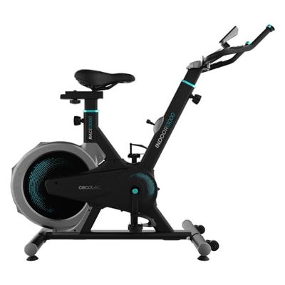 Cecotec Cyclette Indoor con Volano da 13 kg DrumFit Indoor 13000 Race Sprint. Cardiofrequenzimetro, Display LCD, Supporto per Dispositivi, Ruote, Resistenza a Frizione, Sella Regolabile