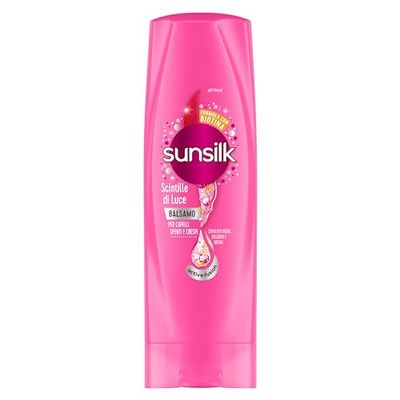 Sunsilk, Balsamo Scintille di Luce, Balsamo Anticrespo Districante, Dona Lucentezza al Capello, Formula Active-Fusion con Olio di Jojoba, Collagene e Biotina, 350 ml