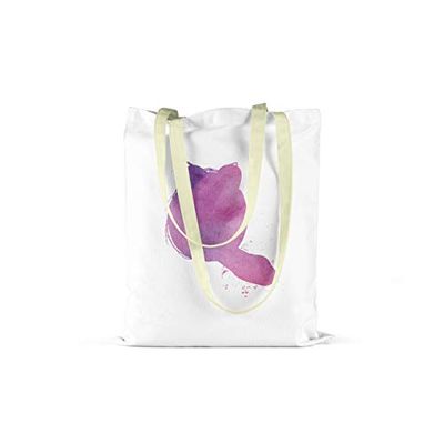 Bonamaison Printed Tote Bag, Reusable Grocery Bag, Shopping Bag, Machine Washable, Foldable, Canvas Cloth Bag with Handles, Size: 34x40 Cm