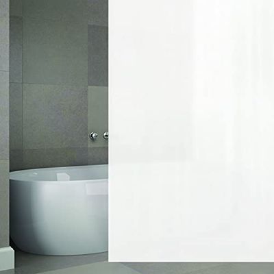 MSV Premium Antimögel Eva duschdraperi – anti-bakteriell, tvättbar, 100% vattentät – vit, 140 x 180 cm. Tillverkad i Spanien