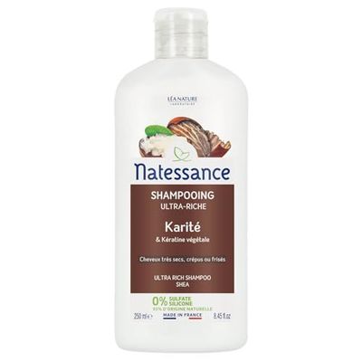NATESSANCE Shampooing Crème Karité/Kératine Végétale 250 ml
