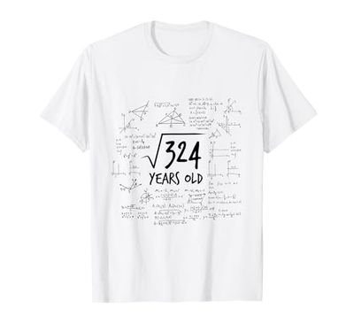 18° compleanno - radice di 324 - matematica nerd matematica Maglietta