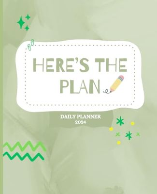 Here's the Plan: Daily planner | 110 pages, 7.5x9.25"