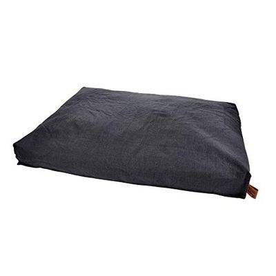 Poduszka prostokąt poliester 100x80x12cm Przytulna Złoty antracyt