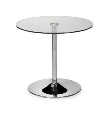 Julian Bowen Kudos voetstuktafel van chroom en glas