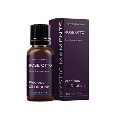 Mystic Moments | Rose Otto Precious Oil Dilution 10ml 3% Jojoba Blend Perfect for Massage, Skincare, Beauty and Aromatherapy
